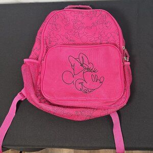 Disney Winnie the Pooh Toile Canvas Shoulder Bag Tan Leather Trim